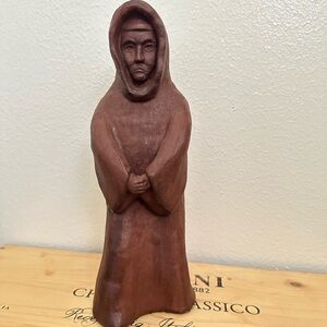 Chilean Catholic monk made of clay figurine